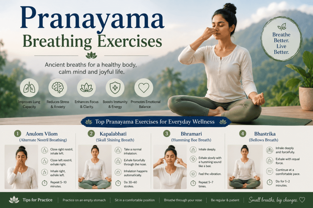 Pranayam breathing excersise